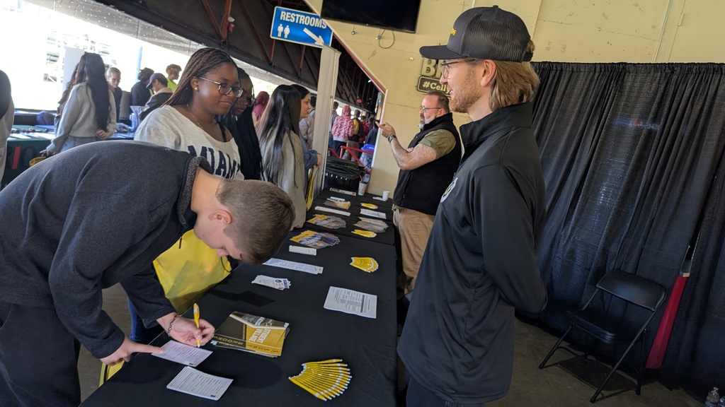 College fair at the Arena