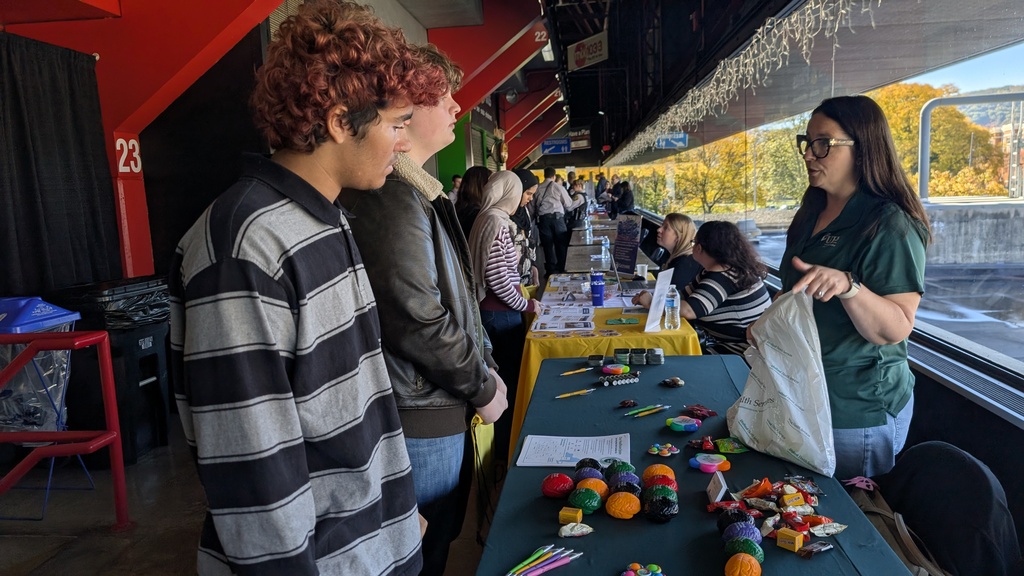 College fair at the Arena