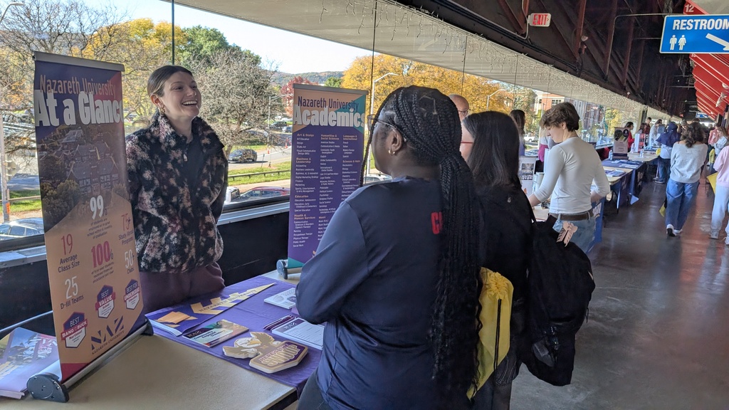 College fair at the Arena