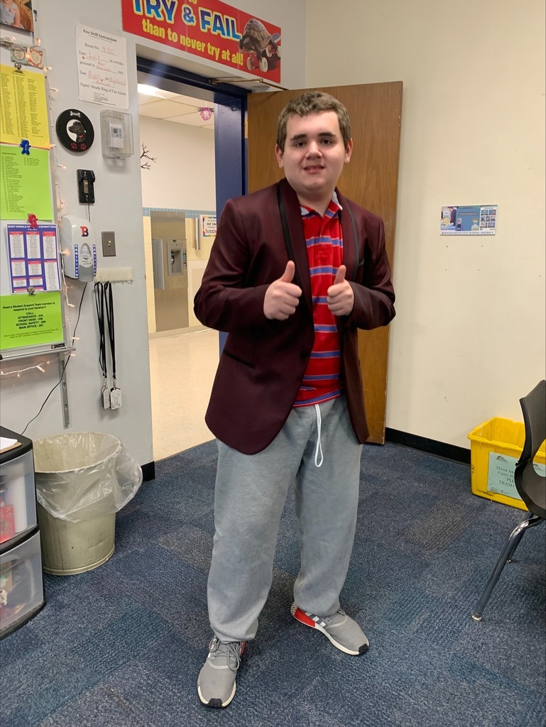 student wearing blazer
