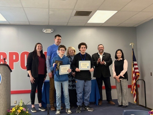 App Challenge Finalists with Josh Riley and BOCES officials