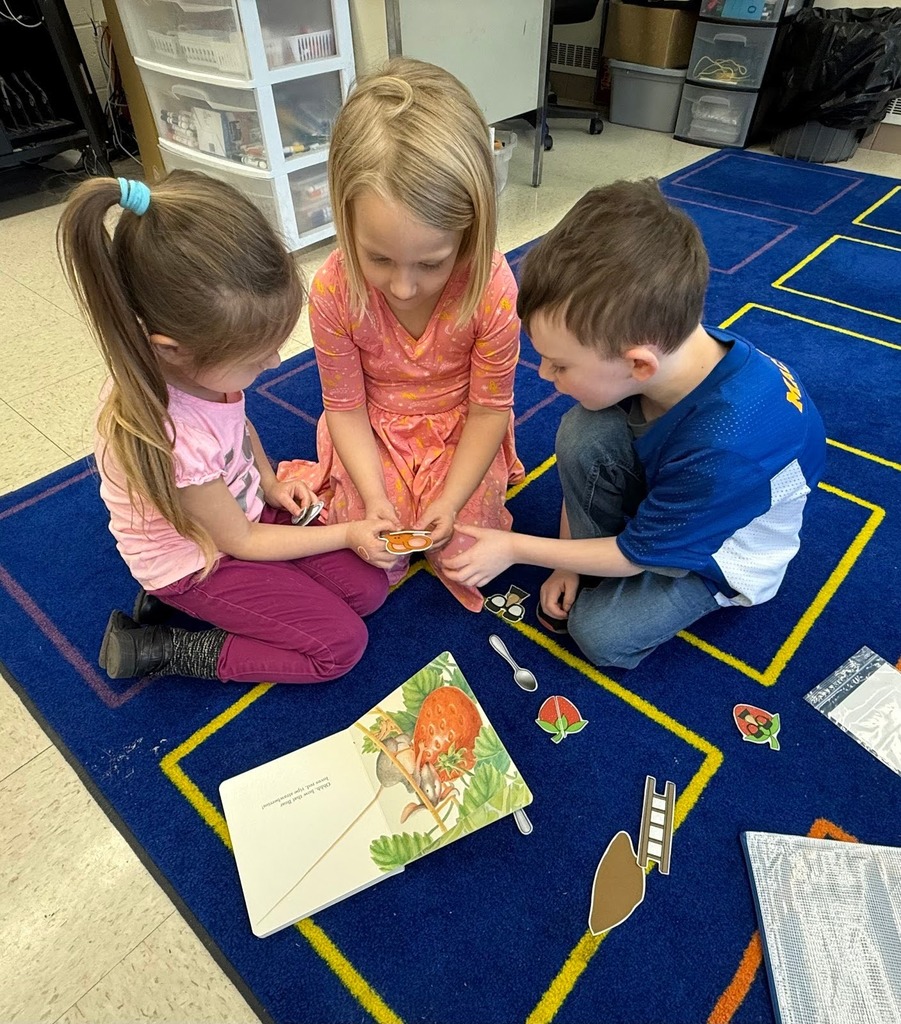 Students practice retelling stories.