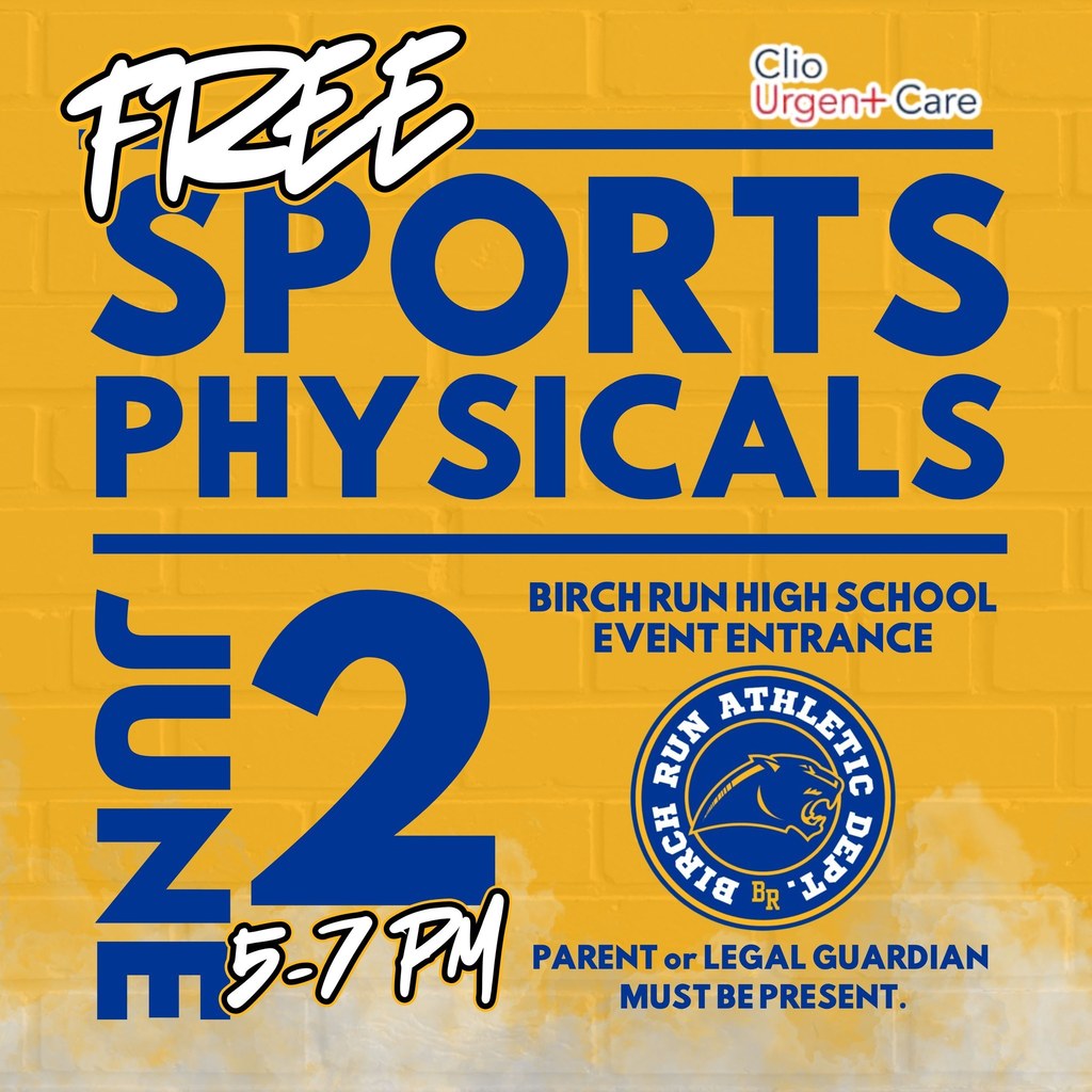 FREE Sports Physicals on June 2nd.
