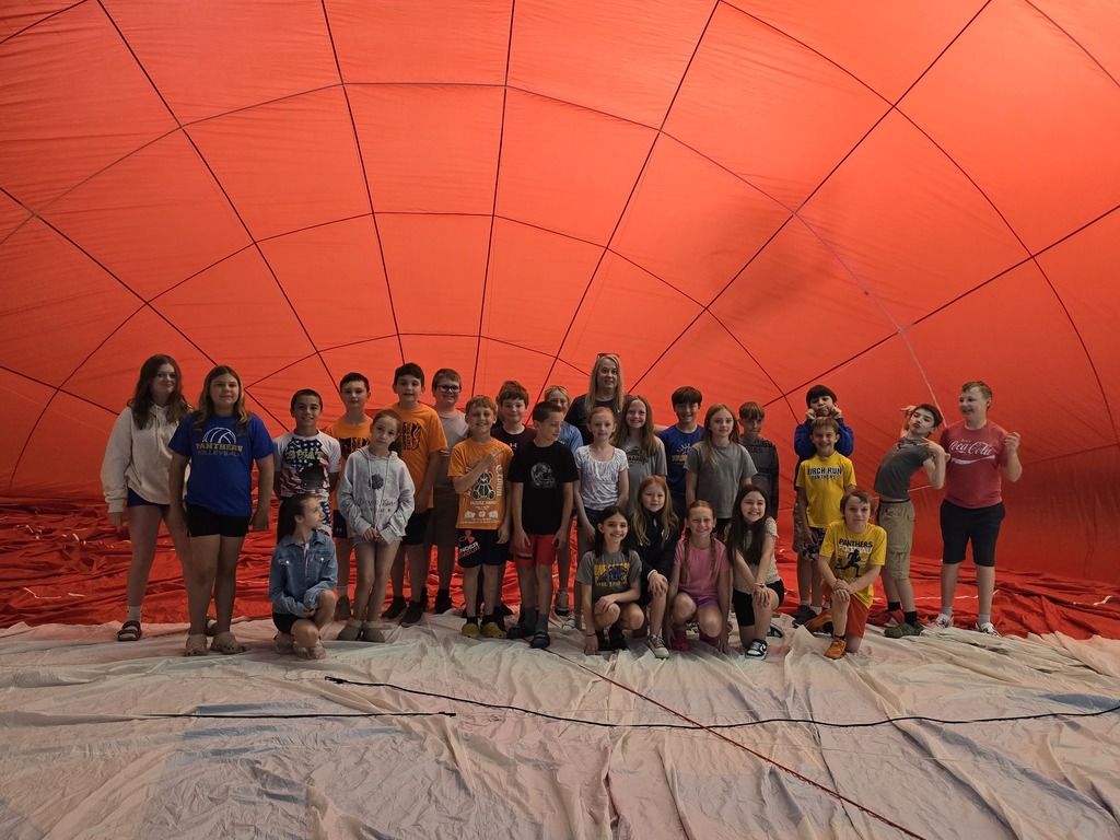 Students were able to go inside a hot air balloon!