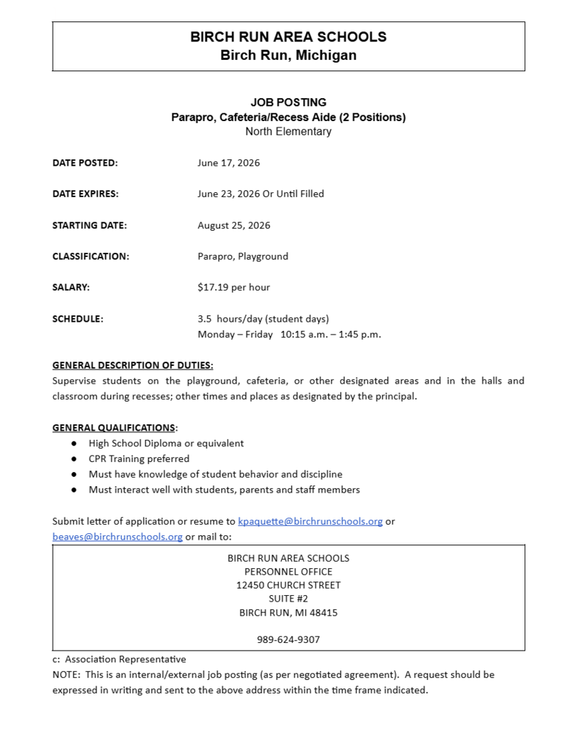 Job Posting