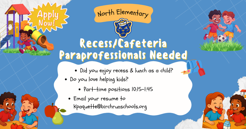 Recess/Cafeteria Help Wanted