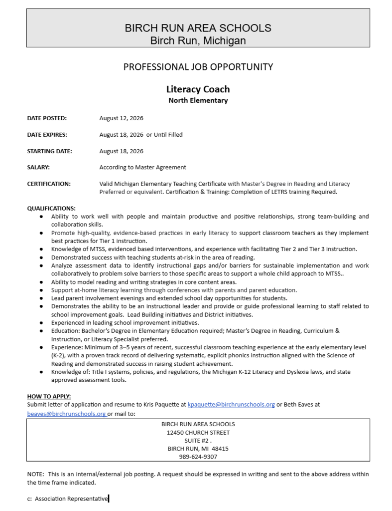 Job Posting