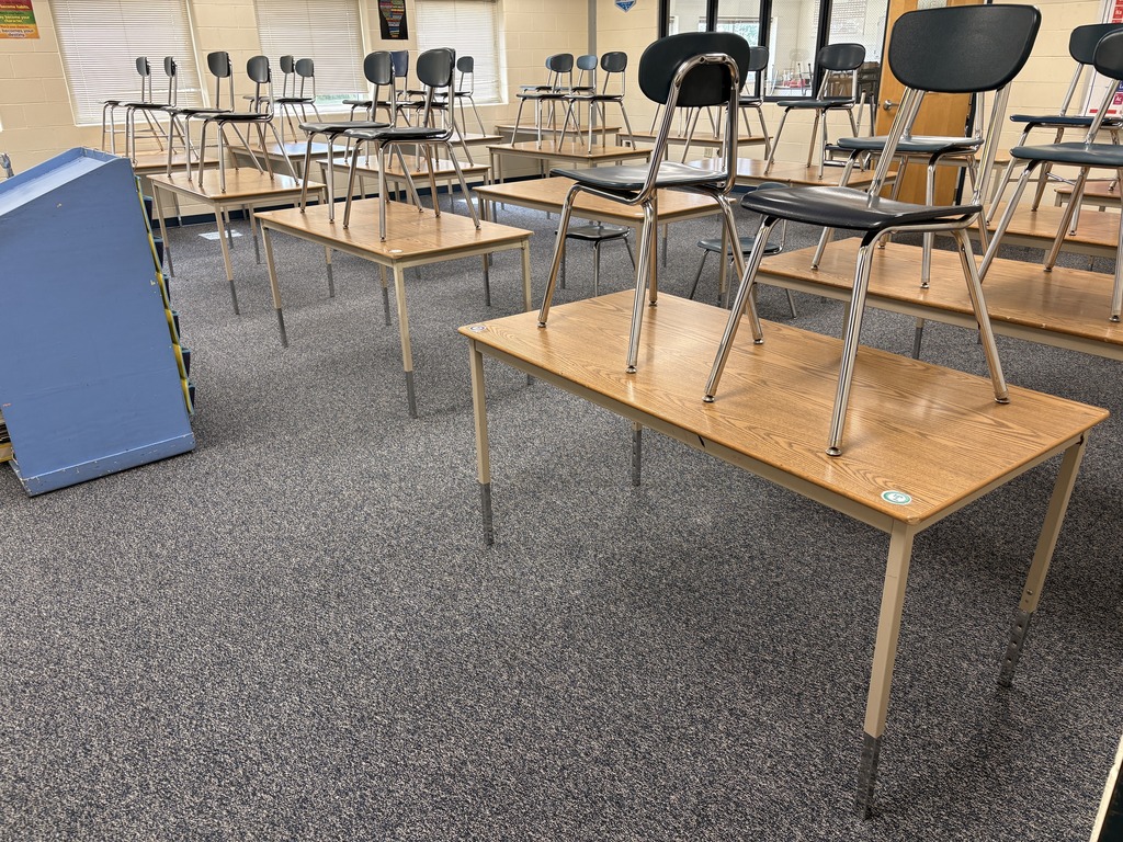 Classroom at BRHS that features new carpet.