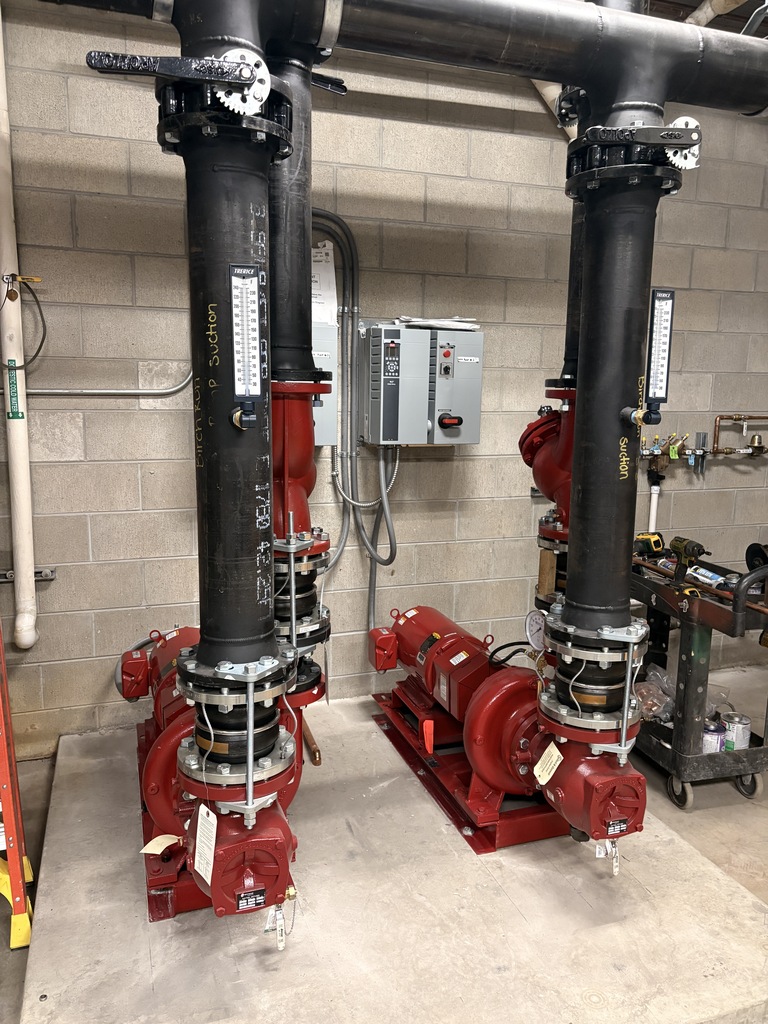New circulating pumps have been installed as part of the boiler project at BRHS.