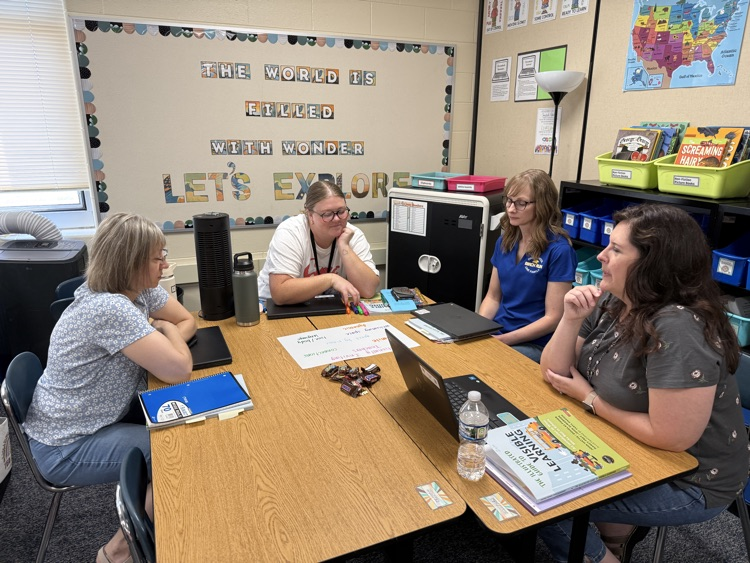 staff participating in PD