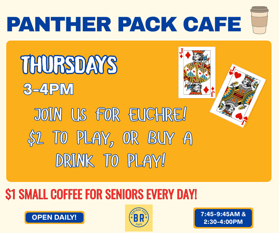 Euchre at the Panther Pack Cafe 3-4pm