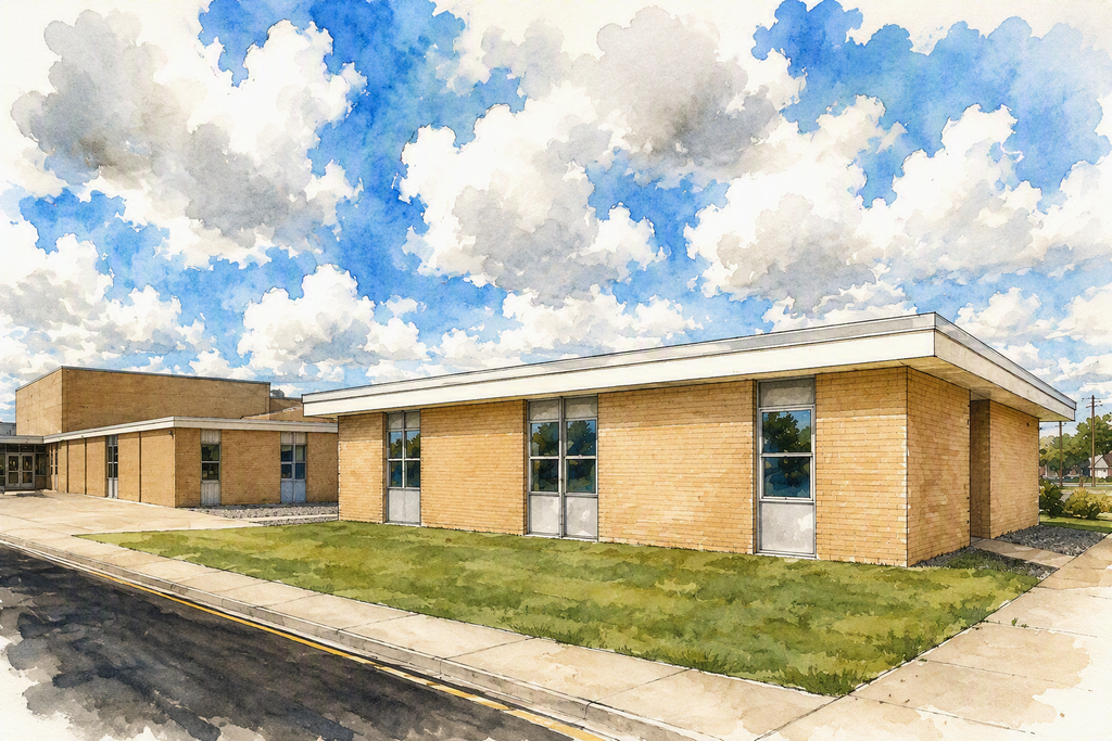 A rendering of the planned expansion for North Elementary.