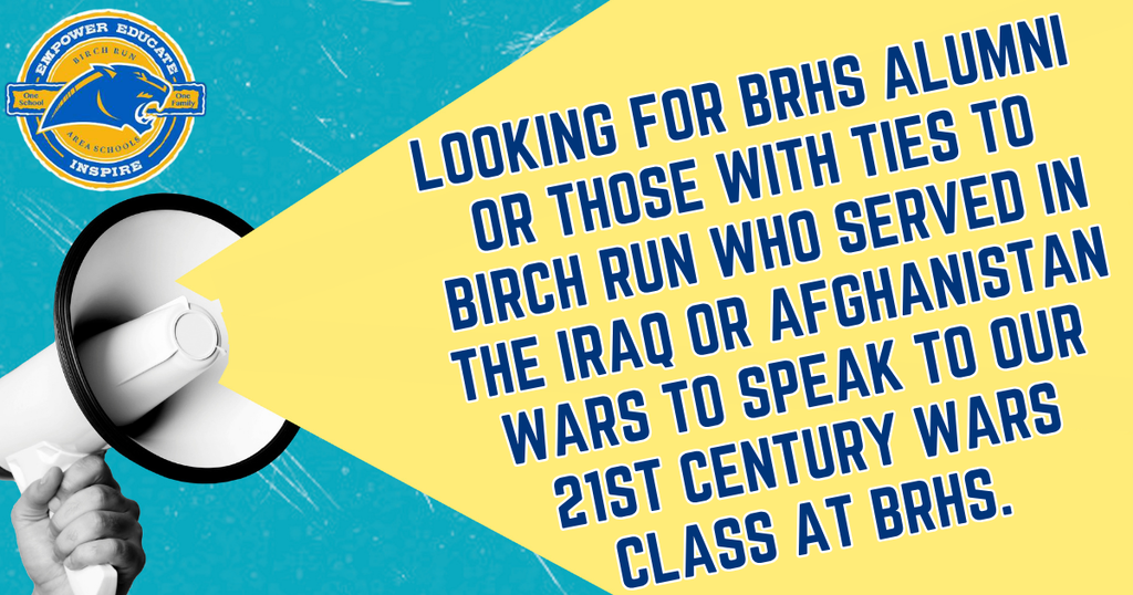 Looking for verts of the Iraq and/or Afghanistan Wars to speak to Mr. Mak's 21st century history class!