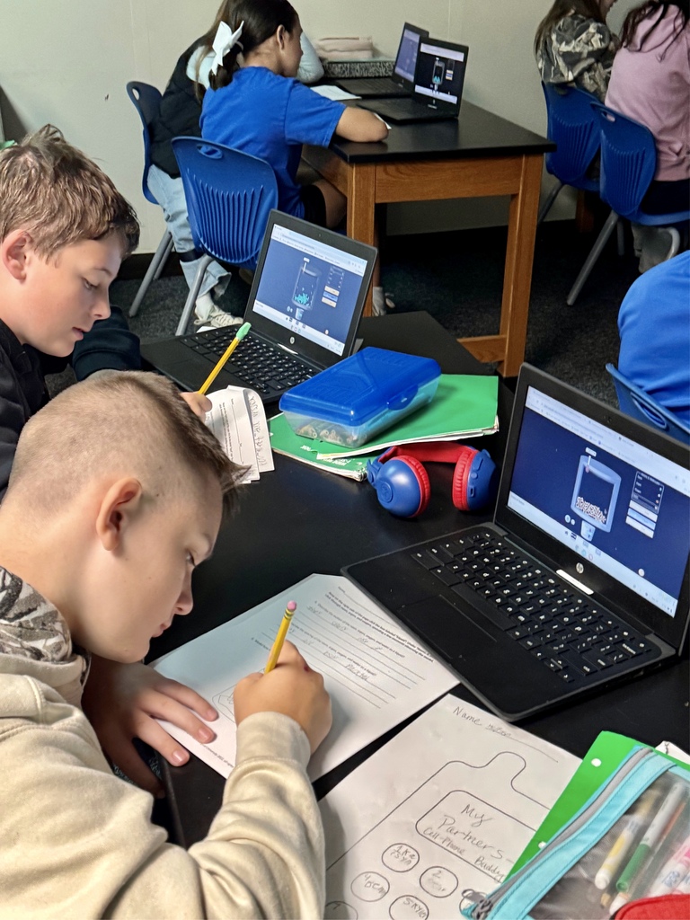 Students working