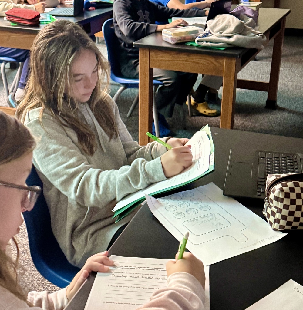 Students working