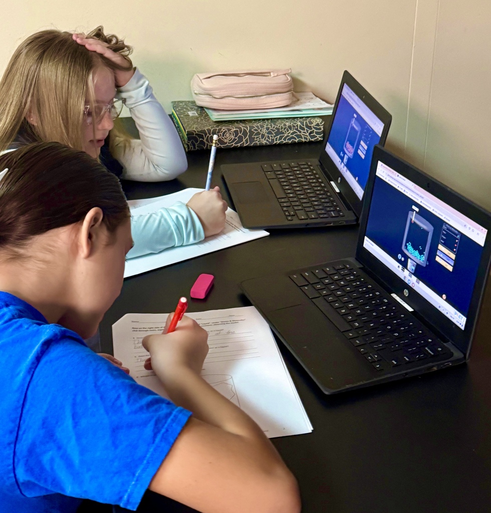 Students working