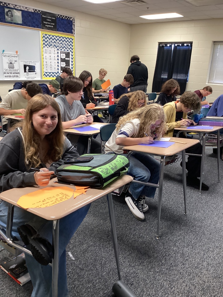 Students working