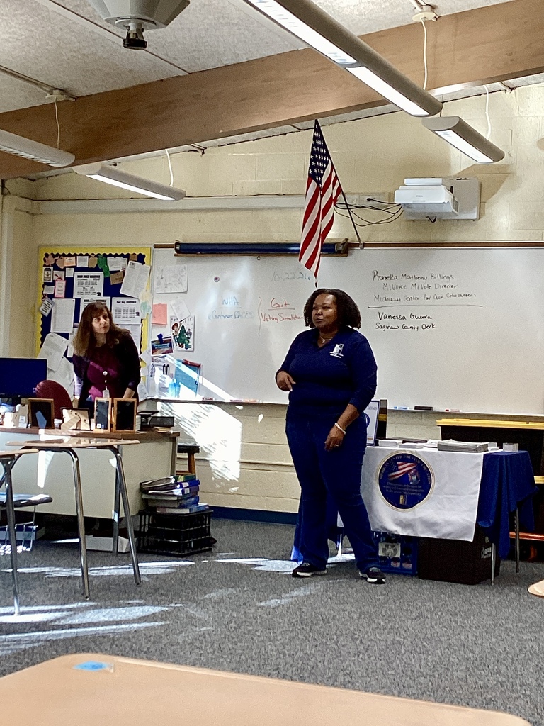 Mrs. Matheny Billings teaching the class about voting