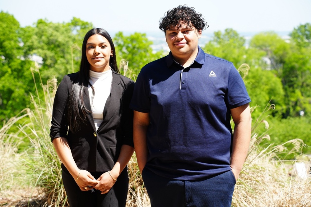 Carver High School student Michelle Munguia and Parker High School Sherldor Molina