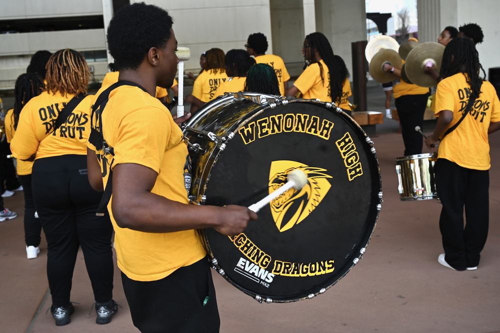 Wenonah High School's band earned a Superior rating.