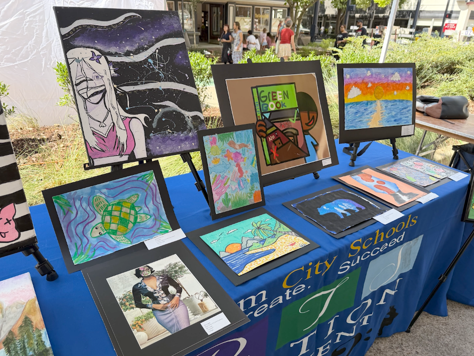 Birmingham City Schools Arts Education Department tent at Birmingham Artwalk