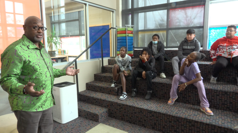 Valton Johnson teachers film camp at West End Academy.