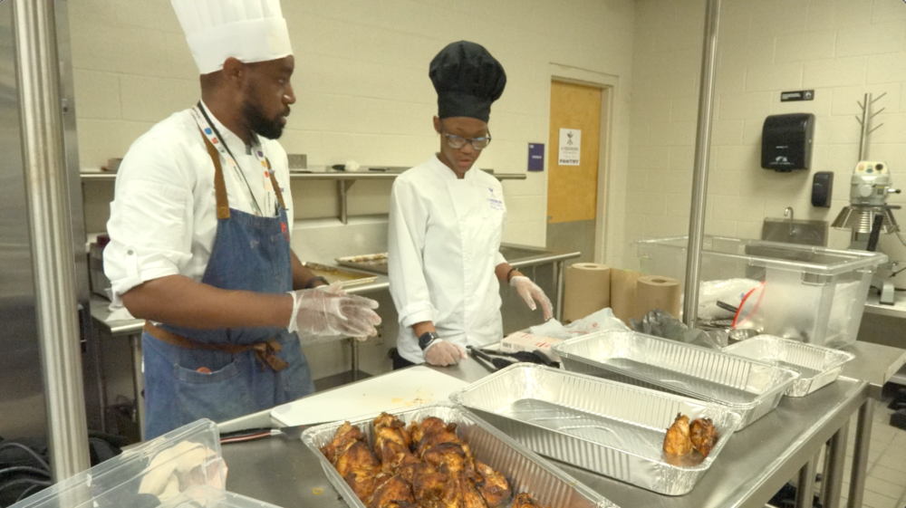 Chef Steven McIntyre (left) directs the Culinary Arts program