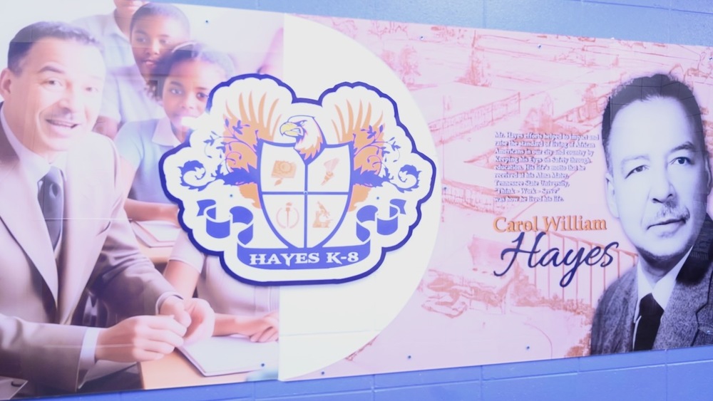 mural to Carol William Hayes