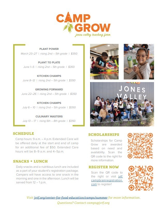 Jones Valley Teaching Farm- Camp Grow