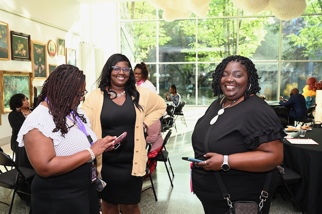 Candidates mingle with BCS administrators and leadership at the Birmingham Museum of Art.