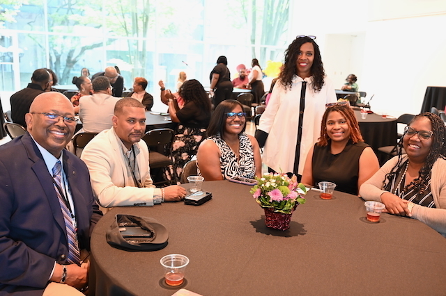 Candidates mingle with BCS administrators and leadership at the Birmingham Museum of Art.
