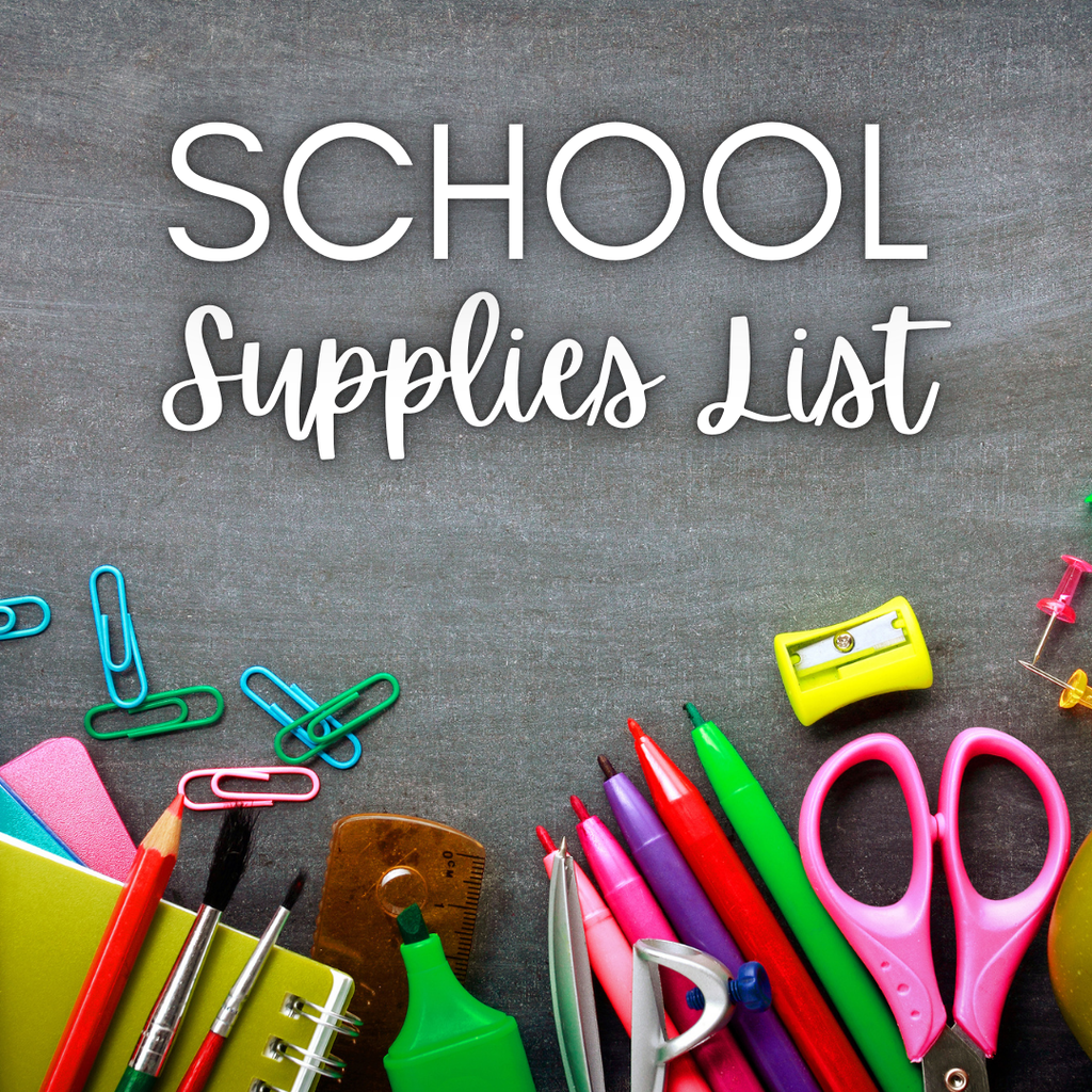 School Supplies List