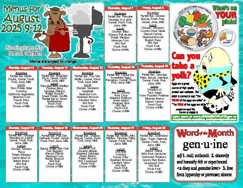 Menu  August 2025 pg 1