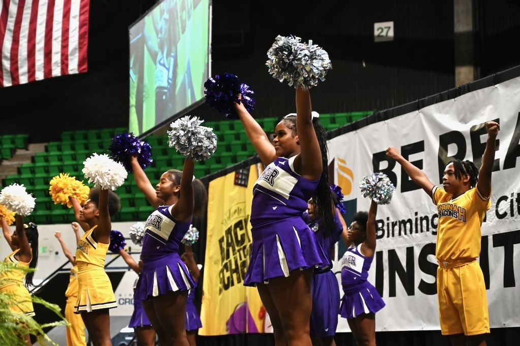 Wenonah and Parker cheerleaders put some pep in our step!