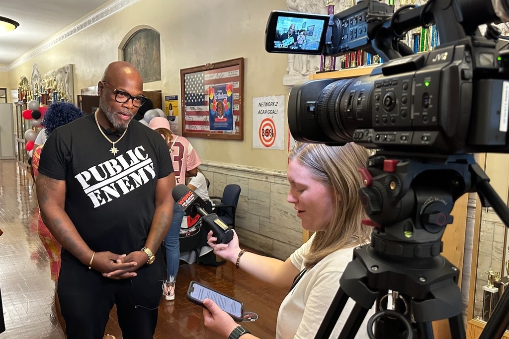 Avee-Ashanti Shabazz speaks to media