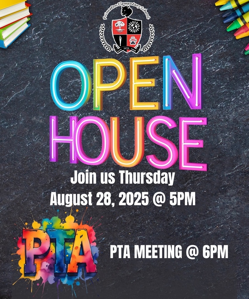 Parents, we hope to see each of you for our Open House and PTA tomorrow starting at 5:00PM.