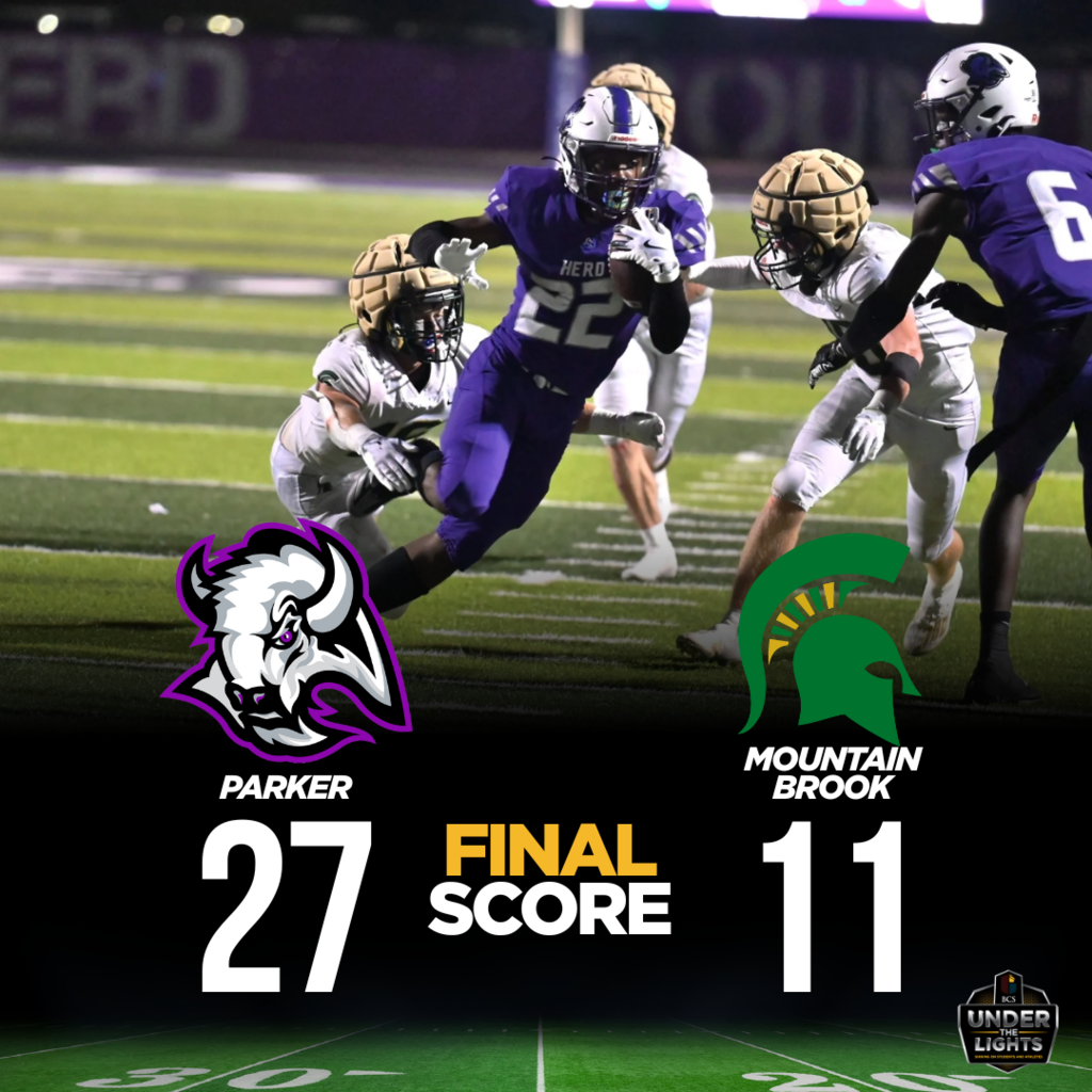 FINAL SCORE Parker 27, Mountain Brook 11