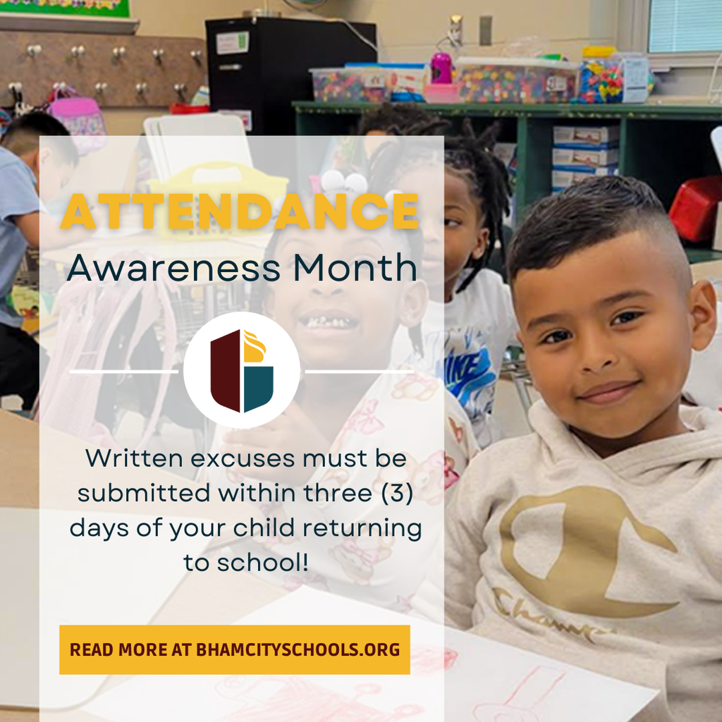 Written excuses must be submitted within three (3) days of your child returning to school!