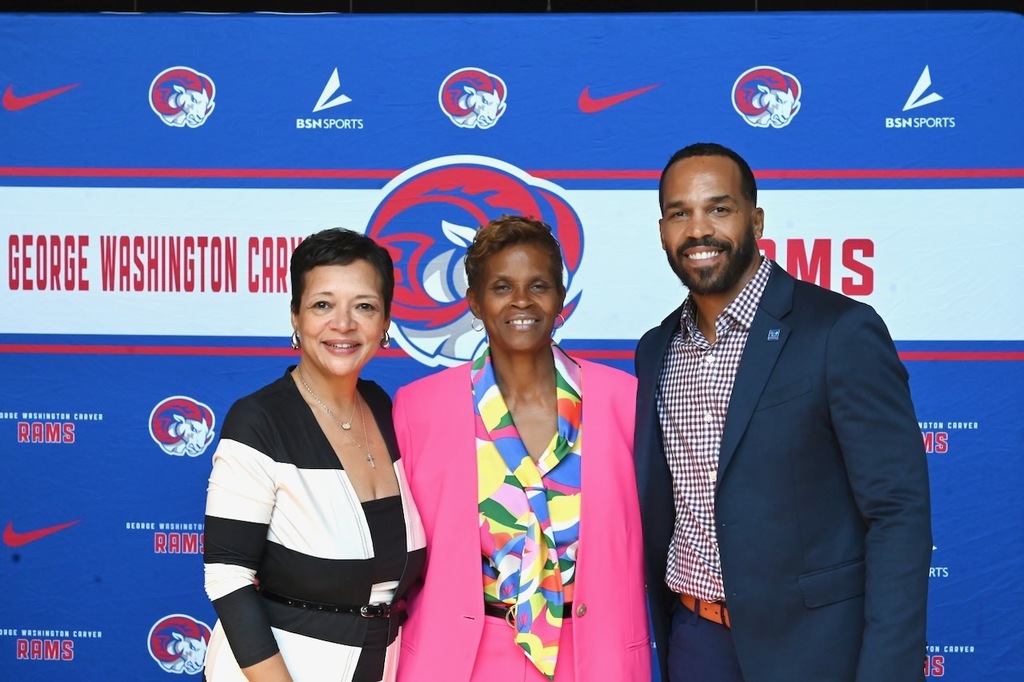 Principal Tikki Hines, Councilor LaTonya A. Tate, and SGA Advisor Aubrey Bennett