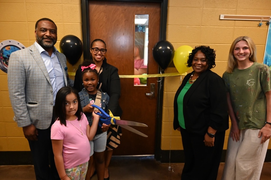 Brown Elementary School Game Room ribbon cutting