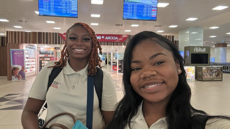 Kennedi and Camille arrive in Ghana.