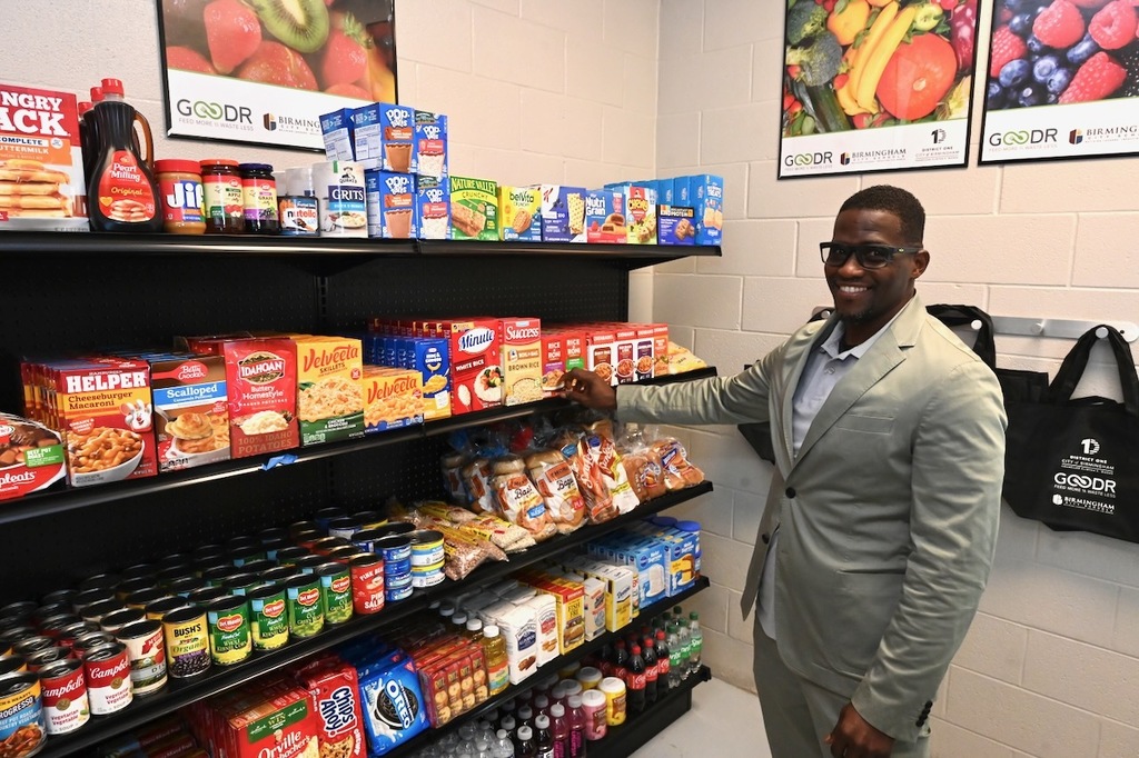 Board Member Sherman Collins browses the store.