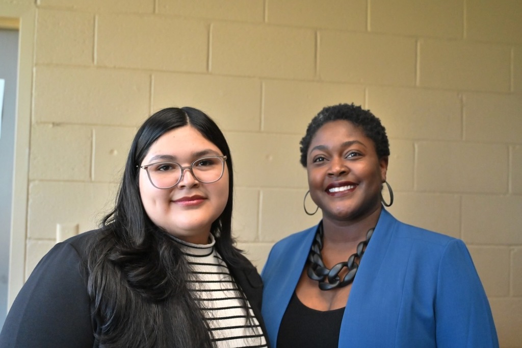 Daniela Martinez Flores and Audra Akinsanya, 9-12 STEM Curriculum Coordinator for Birmingham City Schools