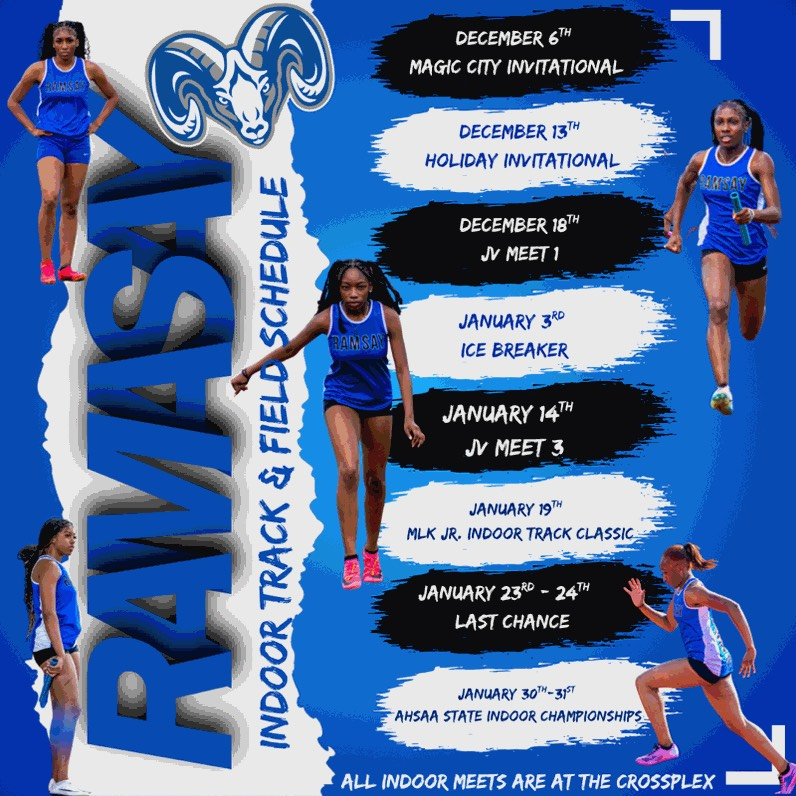 Indoor Track Schedule-Lady Rams 25-26
