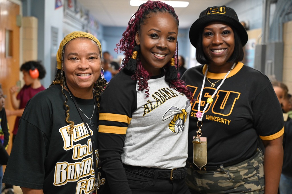 Alabama State University delegation visits W.J. Christian K-8 School