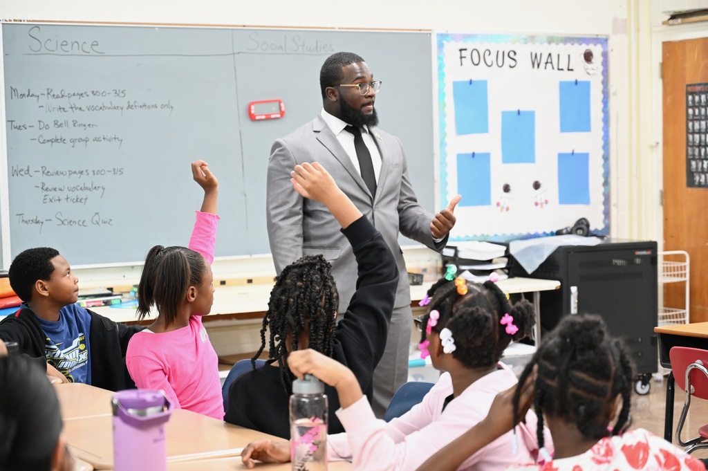 Alabama State University delegation visits W.J. Christian K-8 School