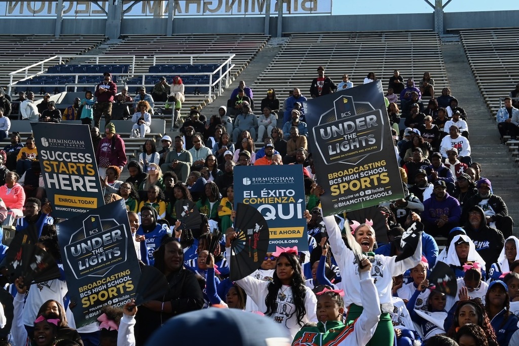 The BCS section at Legion Field for ESPN First Take taping