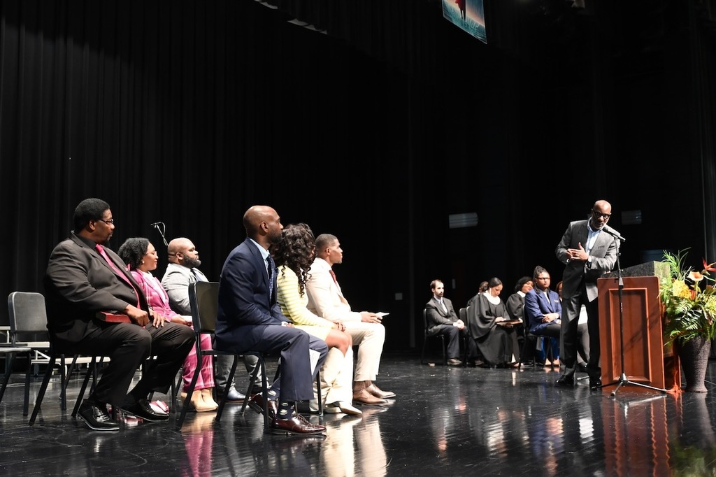 Birmingham City Schools Superintendent Dr. Mark Sullivan congratulates the newly-installed board.