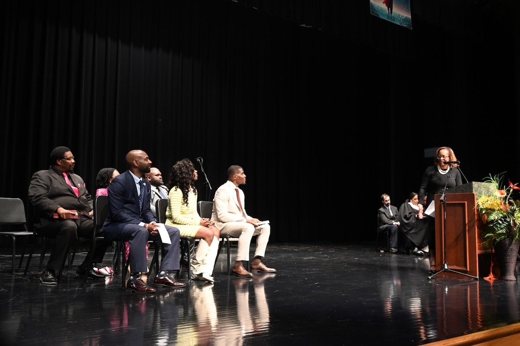 Dr. Autumm Jeter, Assistant Superintendent for Support Services for the Alabama State Department of Education, addresses the present members of the board.