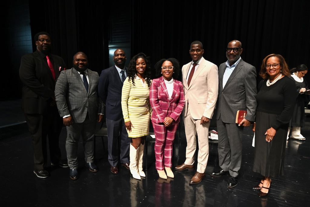 Present members of the Birmingham Board of Education with Dr. Sullivan and Dr. Jeter